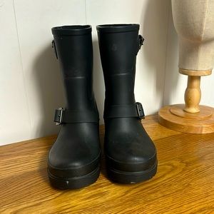 Hunter biker style rubber rain boots BNWOT size 7